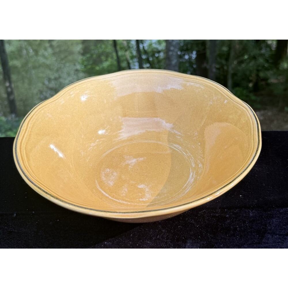 Sabatier Cannes 4385 Mustard Color Serving Bowl Crate & Barrel